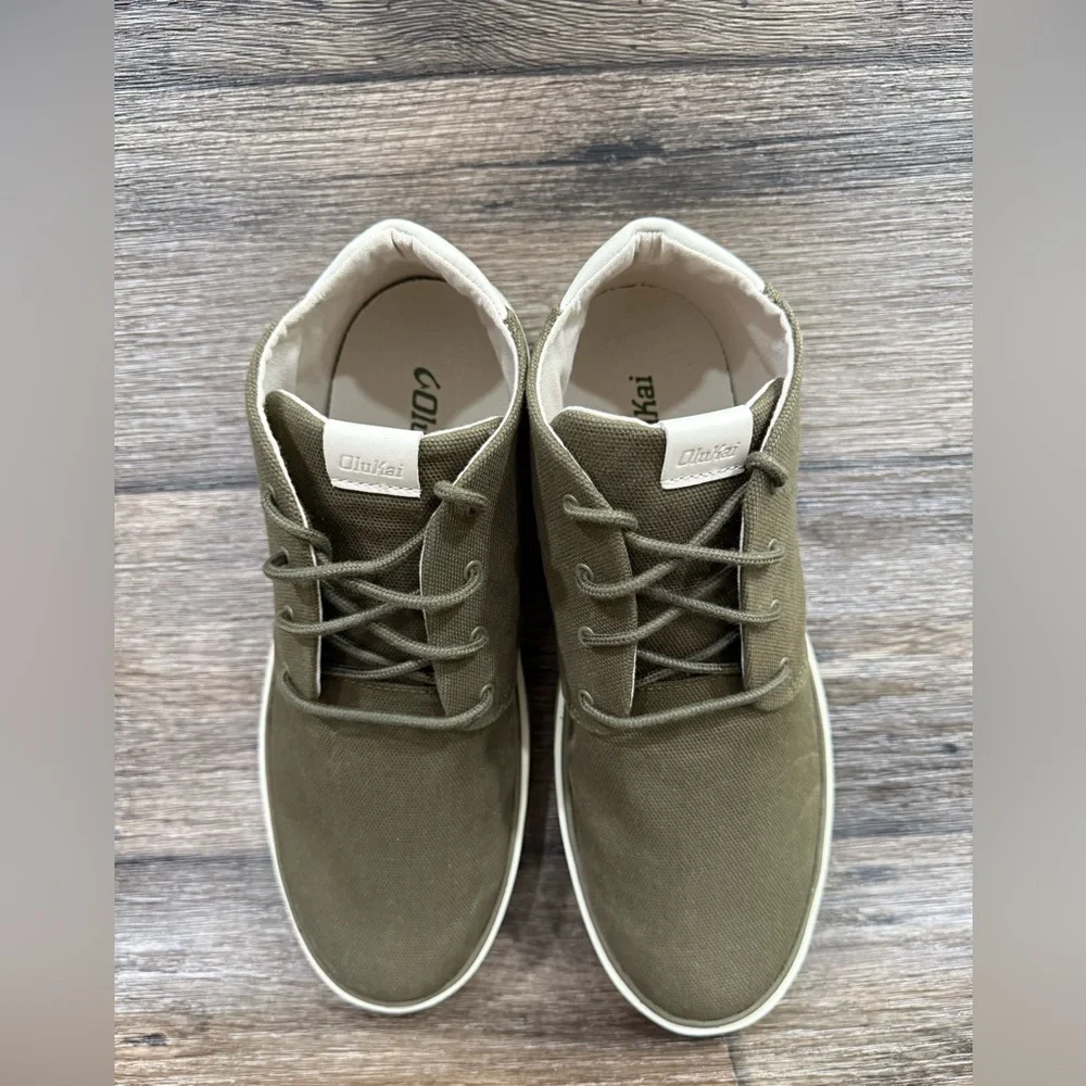 NEW‎ OluKai Papaku Mens 10 Olive Chukka Boots 10520-4040